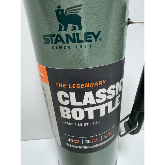 Stanley Classic Legendary Vacuum Bottle 1.5 Quart 1.4 L Green Thermos Sz L New - Picture 2 of 8